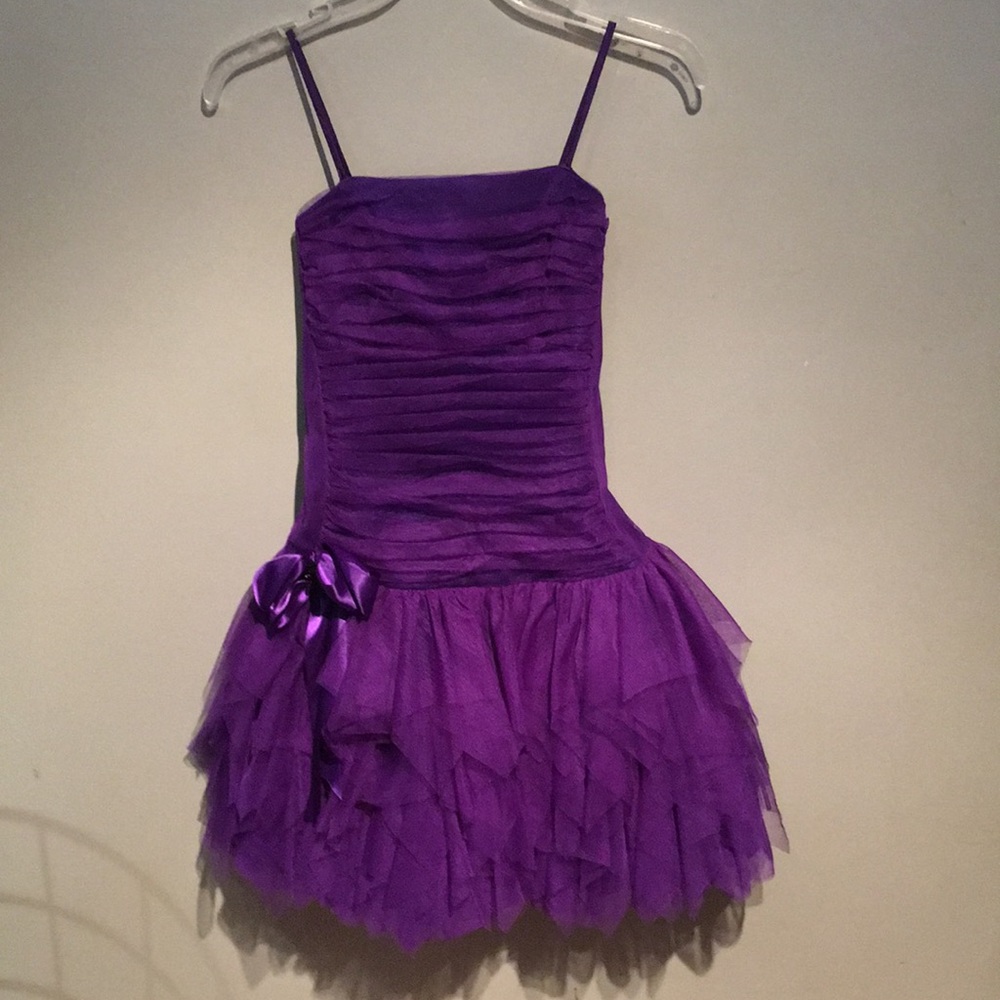 Jessica McClintock purple prom bat mitzvah dress